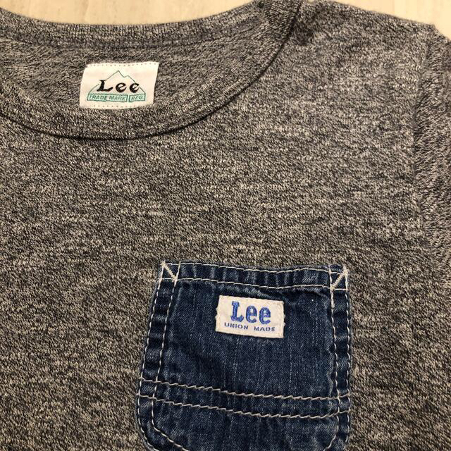 Lee(リー)の２枚セット　アーバンリサーチドアーズ　デニムポケットTシャツ　グレー　110 キッズ/ベビー/マタニティのキッズ服男の子用(90cm~)(Tシャツ/カットソー)の商品写真