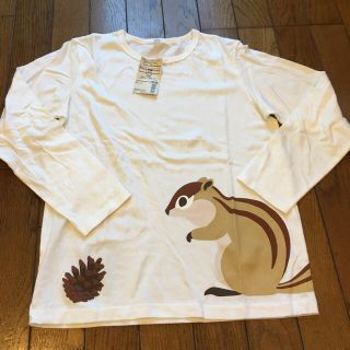 ムジルシリョウヒン(MUJI (無印良品))の新品・未使用 タグ付き 150 無印良品 長そで Tシャツ リス(Tシャツ/カットソー)