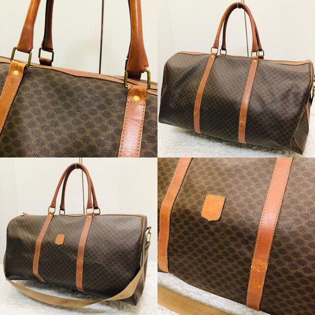 ボストンバッグ希少✨CELINE オールドセリーヌ ボストンバッグ マカダム柄 ショルダー付き