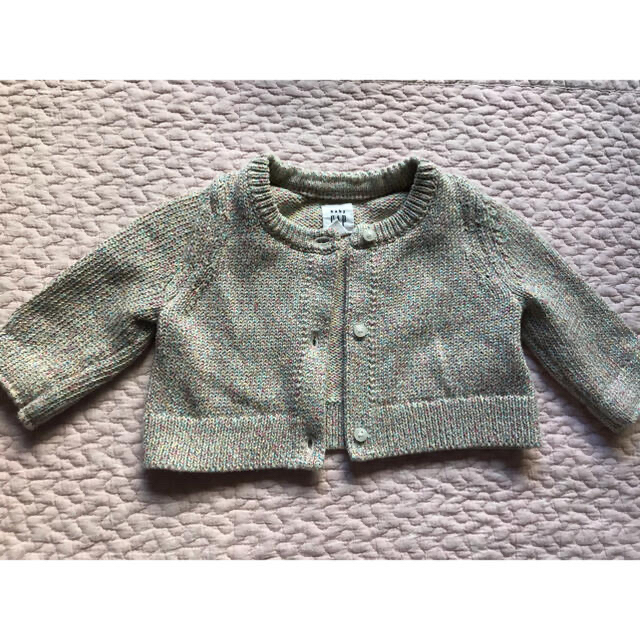 babyGAP(ベビーギャップ)のBabyGAP カーディガン　モンベルカバーオール キッズ/ベビー/マタニティのベビー服(~85cm)(ニット/セーター)の商品写真