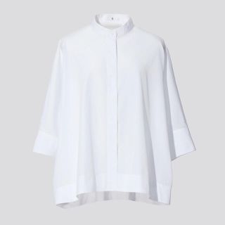 ユニクロ(UNIQLO)のユニクロプラスJスーピマコットンドルマンスリーブシャツ(シャツ/ブラウス(長袖/七分))