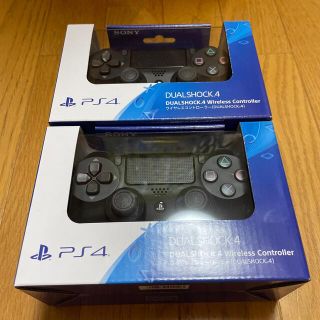 プレイステーション4(PlayStation4)のPS4 純正品 コントローラー DUALSHOCK4 Jet Black 保証付(その他)