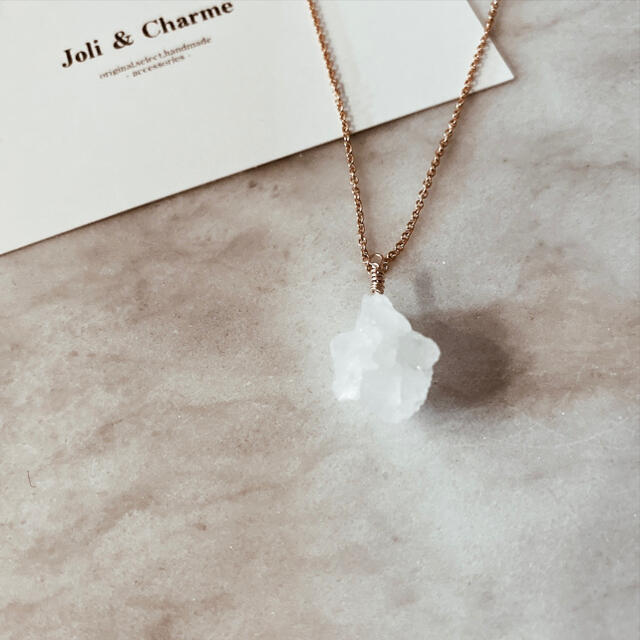 14kgf rock ice crystal(small) necklace ハンドメイドのアクセサリー(ネックレス)の商品写真