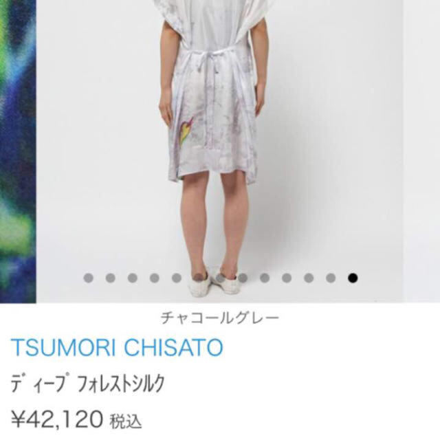 TSUMORI CHISATO(ツモリチサト)の定価4万  ツモリチサト シルクワンピース レディースのワンピース(ひざ丈ワンピース)の商品写真