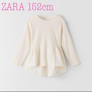 ザラ(ZARA)の【新品未使用】ZARAコントラストトップスTシャツアシンメトリー ヘムTシャツ(シャツ/ブラウス(長袖/七分))