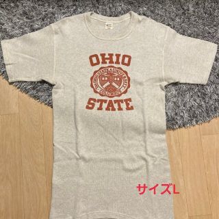 ウエアハウス(WAREHOUSE)のWAREHOUSE　OHIOSTATEニットTシャツ　オートミール(Tシャツ/カットソー(半袖/袖なし))