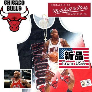 ミッチェルアンドネス(MITCHELL & NESS)のミッチェルアンドネス ブルズ ロッドマン ゲームシャツ XL (タンクトップ)