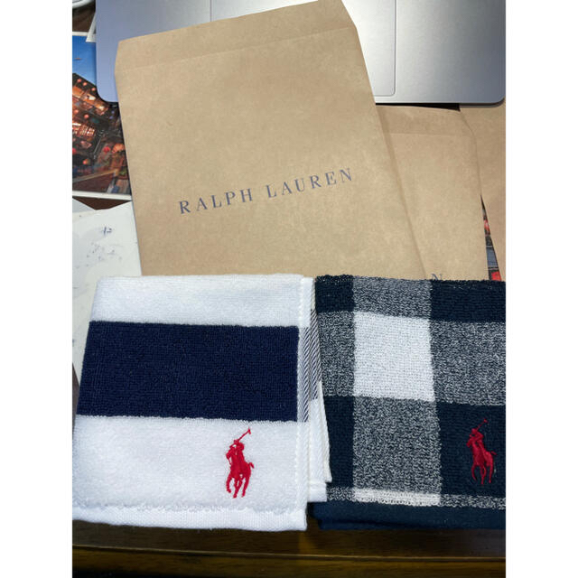Ralph Lauren(ラルフローレン)のラルフローレン　ハンカチタオル2枚セット未使用 レディースのファッション小物(ハンカチ)の商品写真