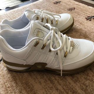 ✨新品✨K-SWISS KSL03 ケースイス　ホワイト　ブラウン　ゴールドレディース