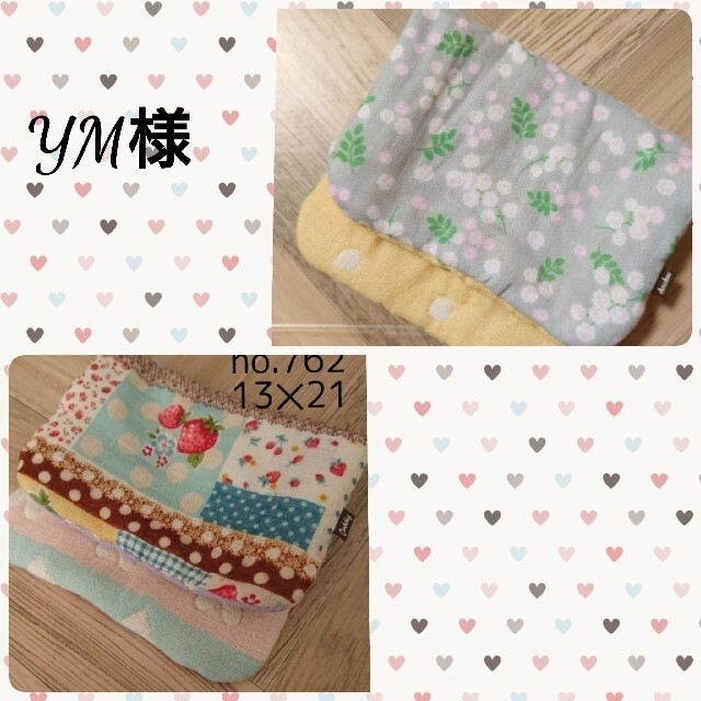 YM様専用✽ちょっと大きめ8重ガーゼハーフハンカチ✽ハンドメイド ハンドメイドのファッション小物(ハンカチ/バンダナ)の商品写真