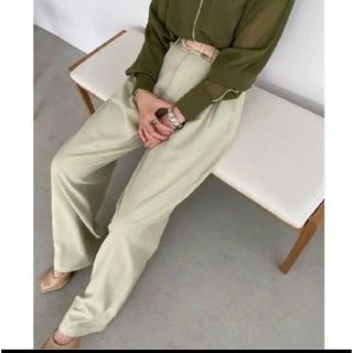 ステュディオス(STUDIOUS)の最終値下げ　CLANE BASIC TUCK PANTS ミント(カジュアルパンツ)