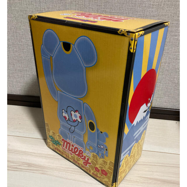 BE@RBRICK 招き猫 ペコちゃん 青蓄光 100％ ＆ 400％の+happydg.com