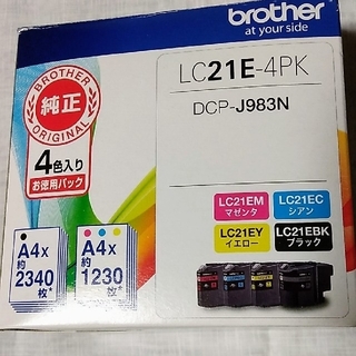 brotherブラザー純正インクカートリッジ　LC21E-4PK 4色セット(PC周辺機器)