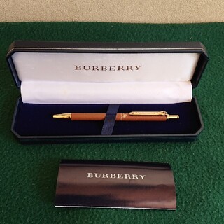 バーバリー(BURBERRY)の未使用品‼️ BURBERRY バーバリー のミニボールペン ブラウン✒️(ペン/マーカー)