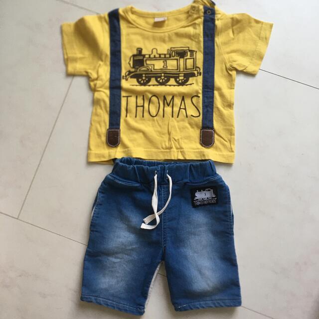 petit main(プティマイン)のトーマス　上下セット　90 キッズ/ベビー/マタニティのキッズ服男の子用(90cm~)(Tシャツ/カットソー)の商品写真