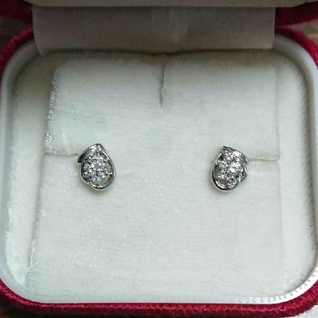 ジュエリーマキ Pt850 ダイヤモンド ピアス 0.12ct×2-www.villanueva