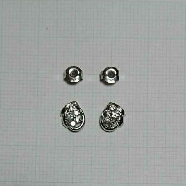 ジュエリーマキ Pt850 ダイヤモンド ピアス 0.12ct×2-www.villanueva