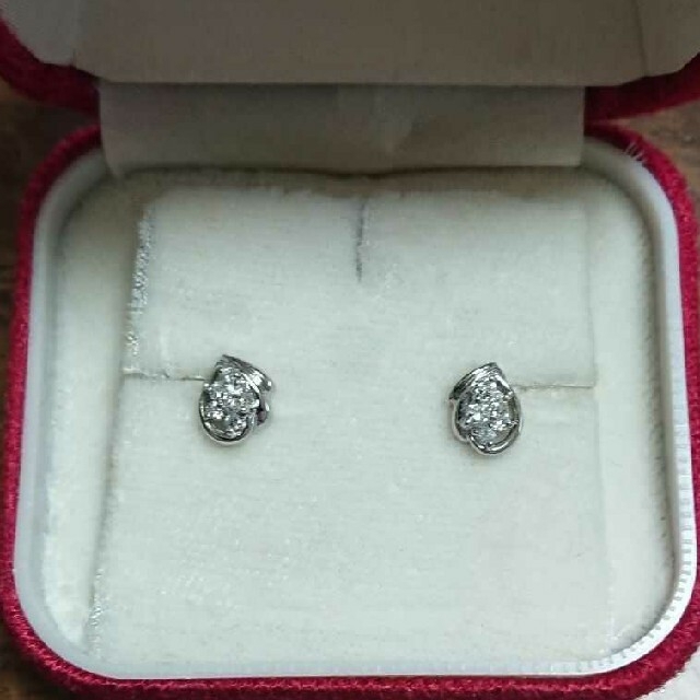 ジュエリーマキ Pt850 ダイヤモンド ピアス 0.12ct×2-www.villanueva