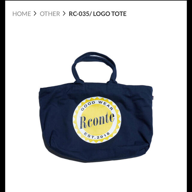 完売品Rconte®︎アールカンテ LOGO TOTE