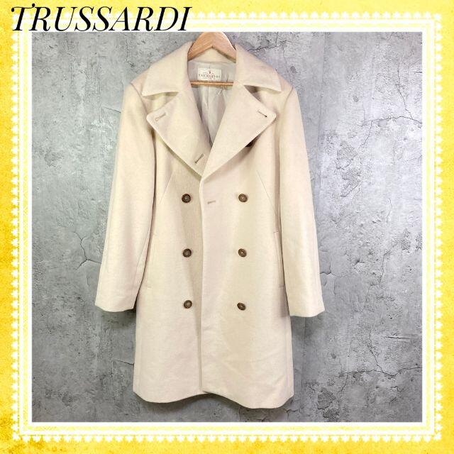 トラサルディ】L 希少⭐️ チェスターコート アンゴラ カシミヤ ウール