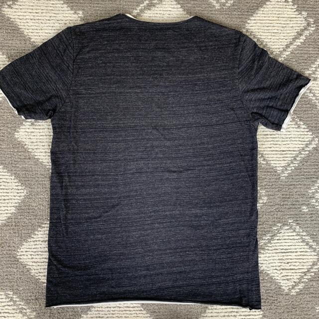 MENZ-STYLE フェイクレイヤード Tシャツ メンズ　チャコール　LL メンズのトップス(Tシャツ/カットソー(半袖/袖なし))の商品写真