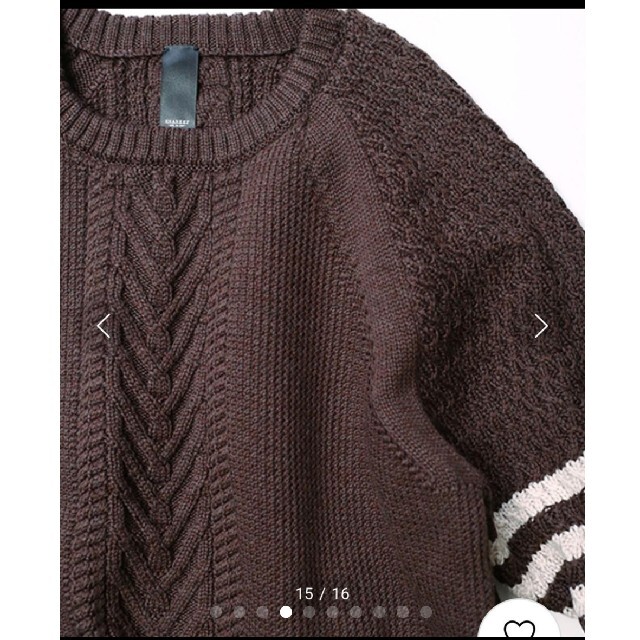 SHAREEF(シャリーフ)の未使用 SHAREEF BORDER SLEEVE PULL-OVER knit メンズのトップス(ニット/セーター)の商品写真