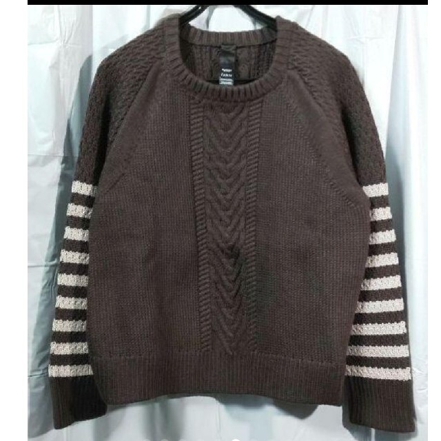 SHAREEF(シャリーフ)の未使用 SHAREEF BORDER SLEEVE PULL-OVER knit メンズのトップス(ニット/セーター)の商品写真