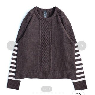 シャリーフ(SHAREEF)の未使用 SHAREEF BORDER SLEEVE PULL-OVER knit(ニット/セーター)