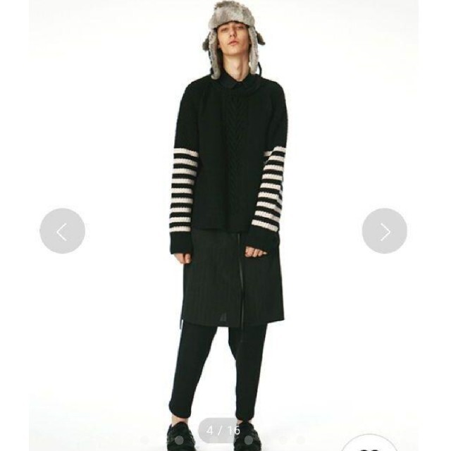 SHAREEF(シャリーフ)の未使用 SHAREEF BORDER SLEEVE PULL-OVER knit メンズのトップス(ニット/セーター)の商品写真