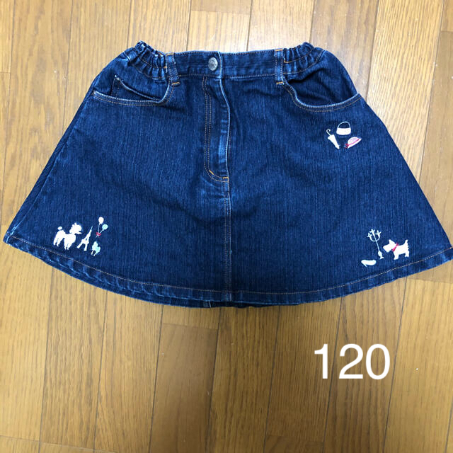 pom ponette(ポンポネット)のスカート　ジーンズ　120 キッズ/ベビー/マタニティのキッズ服女の子用(90cm~)(スカート)の商品写真