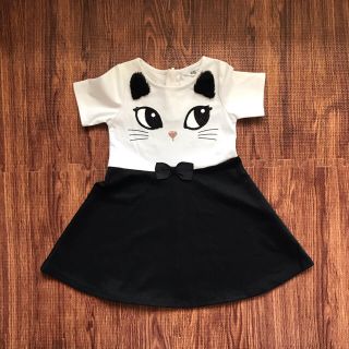 エイチアンドエム(H&M)のかんな様専用100~110cm ねこちゃんワンピース(ワンピース)