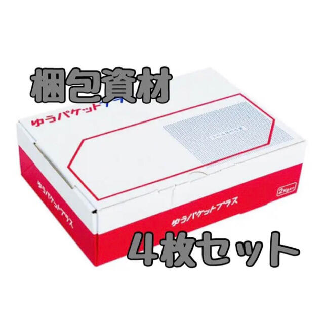 郵便局 ゆうパケットプラス 専用BOX 梱包資材 新品 送料無料 4枚セット インテリア/住まい/日用品のオフィス用品(ラッピング/包装)の商品写真