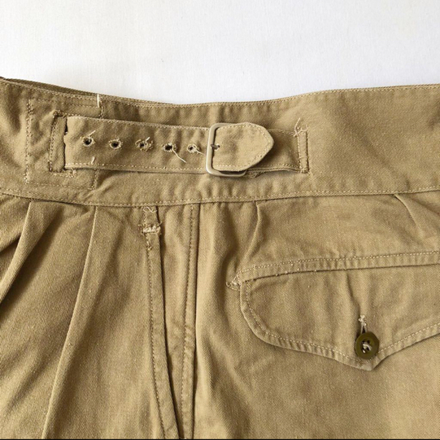 レア61年BRITISHARMYグルカショーツ 7 ベージュ 60sイギリス軍 メンズのパンツ(ショートパンツ)の商品写真