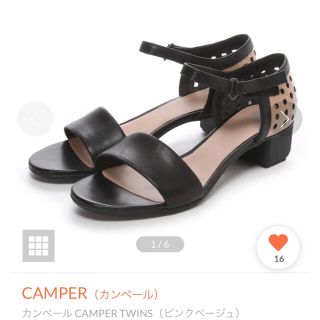 カンペール(CAMPER)のカンペール CAMPER TWINS 39（ピンクベージュ）(サンダル)