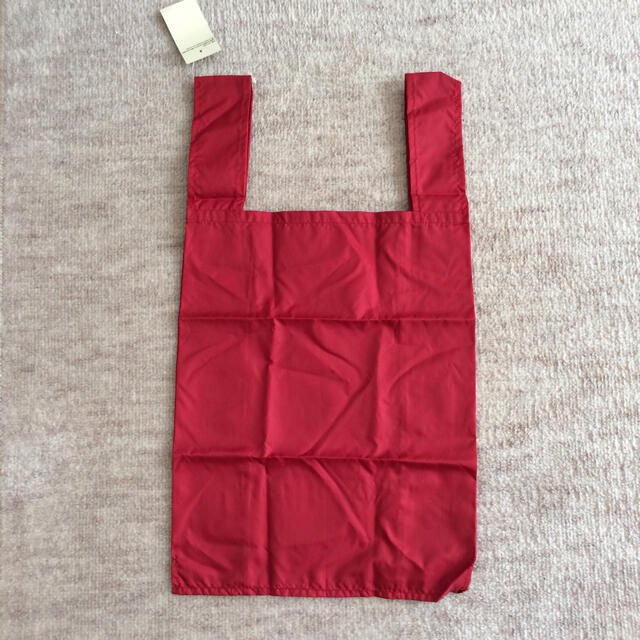 MUJI (無印良品)(ムジルシリョウヒン)の無印  マチ付ナイロンエコバッグ  赤 レディースのバッグ(エコバッグ)の商品写真