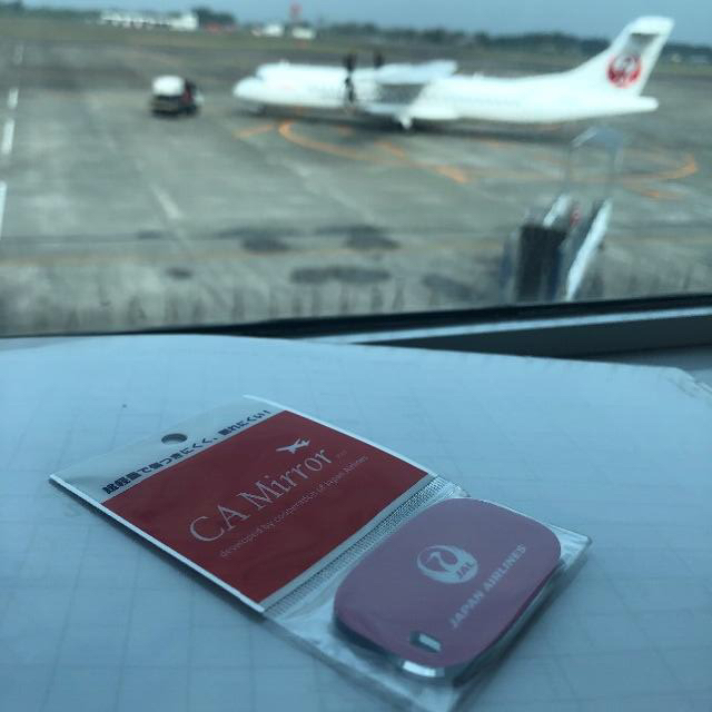 JAL(日本航空)(ジャル(ニホンコウクウ))のJAL CAミラー 鏡 かがみ　ピンク エンタメ/ホビーのコレクション(その他)の商品写真