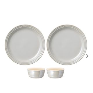 ルクルーゼ(LE CREUSET)の【2セット×２箱】ルクルーゼ ラウンドプレート プチラムカン セット(食器)