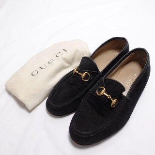 グッチ(Gucci)の■GUCCHI　ローファー　黒　レディース　38 1/2　(ローファー/革靴)