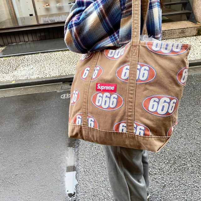 supreme 666 denim tote bag | www.fleettracktz.com