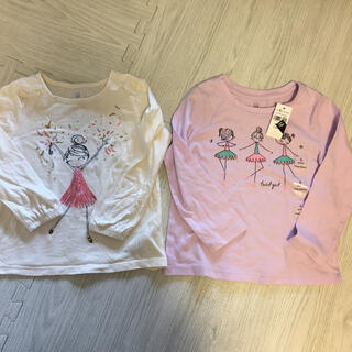 ベビーギャップ(babyGAP)のロンT ギャップ　100 女の子 2枚セット　長袖　薄手(Tシャツ/カットソー)