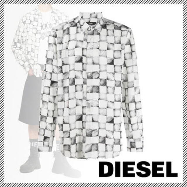 DIESEL - DIESEL ディーゼル シャツ チェックシャツ 白の通販 by ...