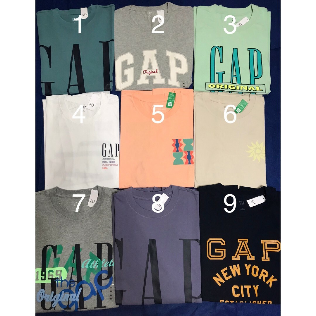 GAP(ギャップ)の【新品未使用タグ付き正規品 10枚セット】GAP　Tシャツ メンズのトップス(Tシャツ/カットソー(半袖/袖なし))の商品写真