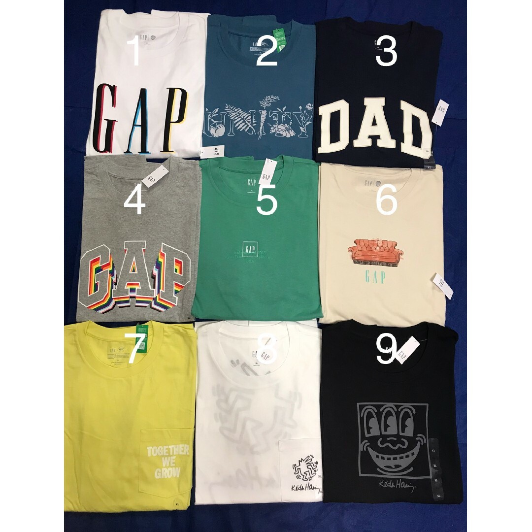 GAP(ギャップ)の【新品未使用タグ付き正規品 10枚セット】GAP　Tシャツ メンズのトップス(Tシャツ/カットソー(半袖/袖なし))の商品写真