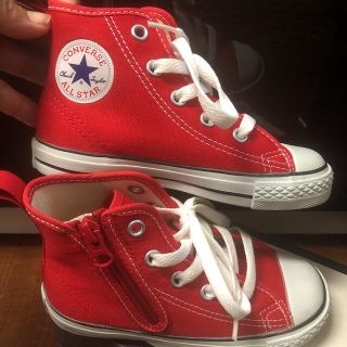 コンバース(CONVERSE)のコンバース ハイカット 17cm 赤(スニーカー)