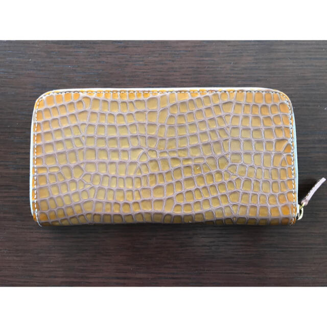 【新品・未使用】レイジースーザン ピンク/オレンジ系 クロコダイル型押し 長財布