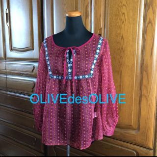 オリーブデオリーブ(OLIVEdesOLIVE)の美品❤️OLIVE des OLIVE チュニック  ブラウス(シャツ/ブラウス(長袖/七分))