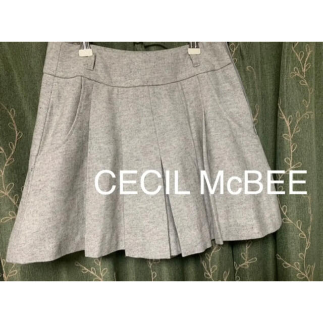 CECIL McBEE(セシルマクビー)のセシル CECIL McBEE スカート ミニスカート グレー プリーツスカート レディースのスカート(ミニスカート)の商品写真