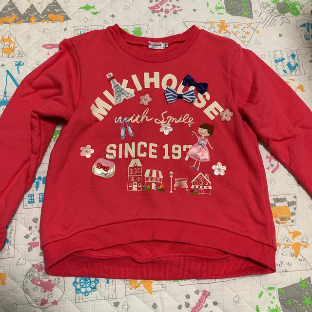 mikihouse(ミキハウス)のミキハウス 限定トレーナー キッズ/ベビー/マタニティのキッズ服女の子用(90cm~)(Tシャツ/カットソー)の商品写真