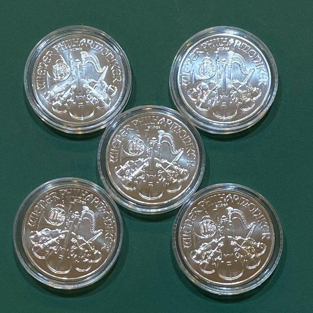 オーストリア ウィーン銀貨(2021年)5枚セット -1オンス銀貨