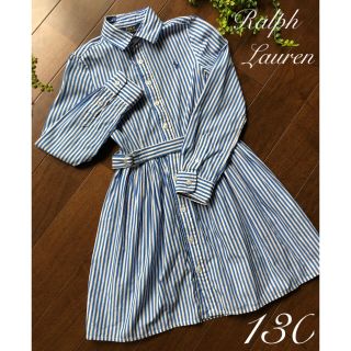 ポロラルフローレン(POLO RALPH LAUREN)の✽美品✽ ラルフローレン ストレッチ コットン シャツドレス 国内正規品 130(ワンピース)